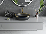 Умивальник (раковина) MEXEN VIKI BLACK GOLD EDGE накладний *, фото 4