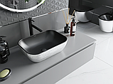Умивальник (раковина) MEXEN RITA SILVER BRUSHED BLACK MATT накладний, фото 3