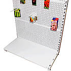 Вітрина для насіння 1900х1200 мм, торговий стелаж приставний, металевий стелаж для насіння з перфорацією під гачки, фото 3