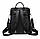 Жіноча шкіряна сумка-рюкзак, чорний рюкзак сумка з натуральної шкіри для дівчини, фото 4