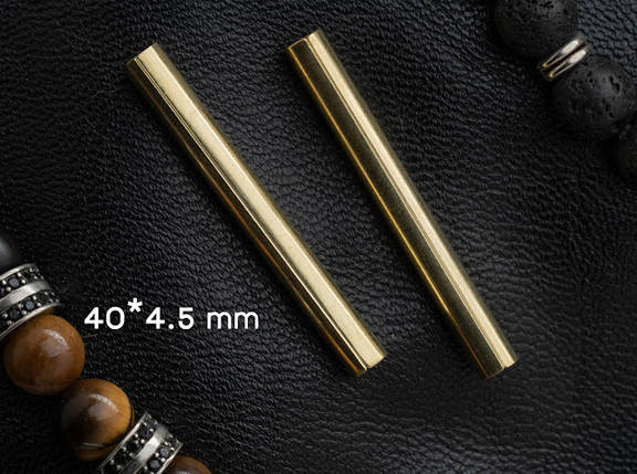 З'єднувач для шнурка. Колір "золото". 40х4,5мм, фото 1