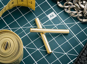 З'єднувач для шнурка. Колір "золото". 40х4,5мм, фото 4