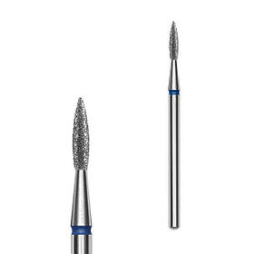 Фреза алмазна Staleks Expert полум'я гостре синє (1,8/8 мм), для манікюру та педикюру