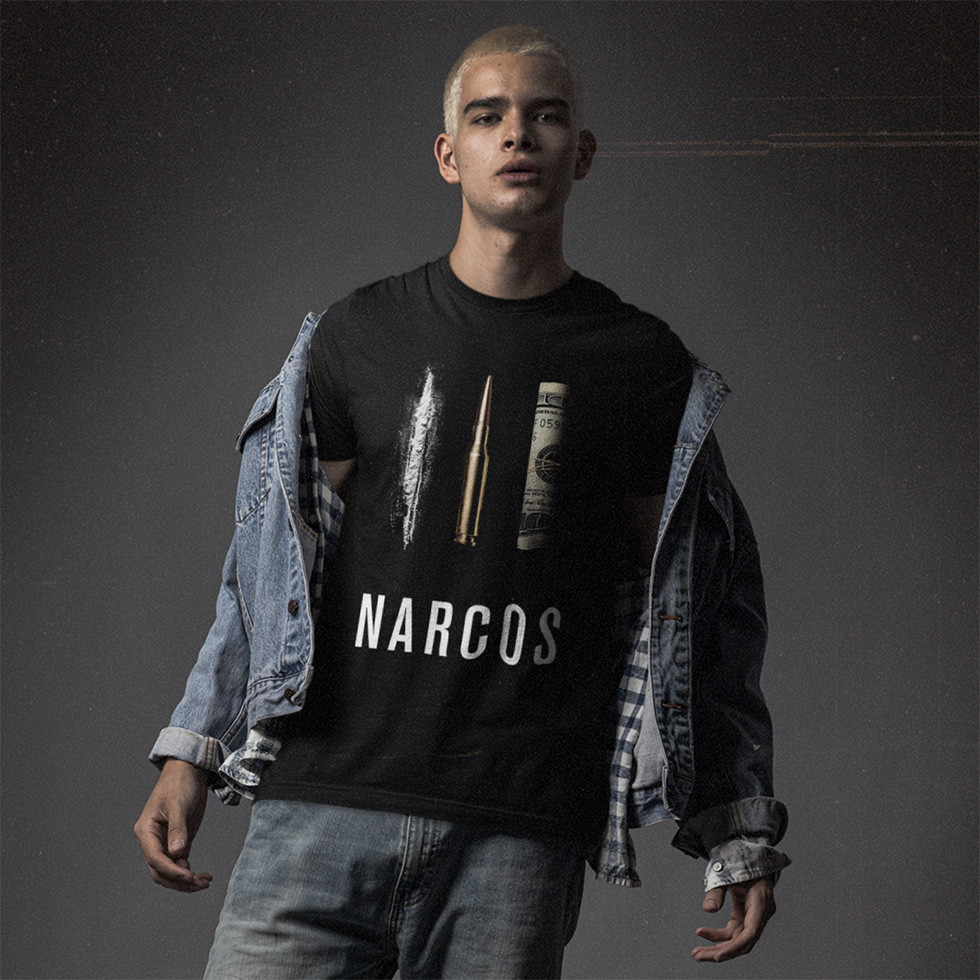 Футболка Cult - Narcos - Cocaine, Cullet, Money
