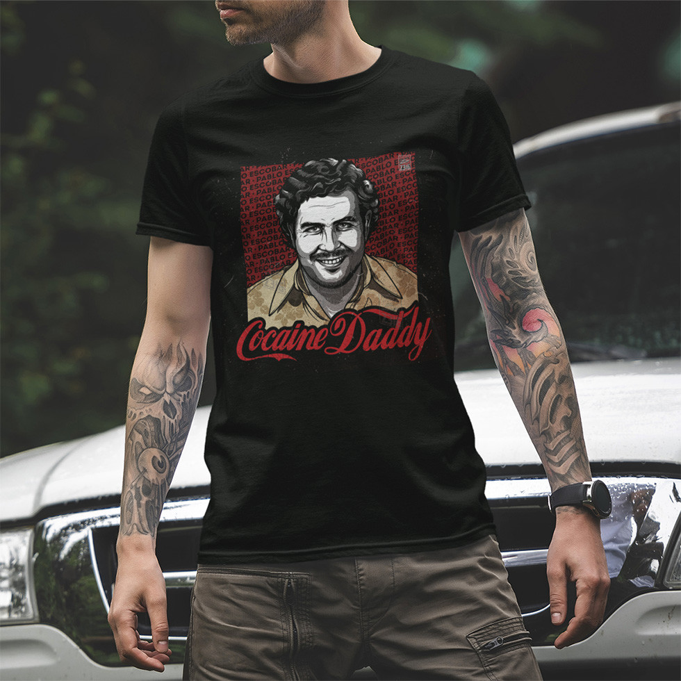 Футболка унісекс Narcos (Pablo Escobar Cocaine Daddy) XS чорний, фото 1