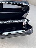 Гаманець чоловічий чорний Louis Vuitton Zippy XL Damier Infini гаманець на блискавці якість преміум, фото 4