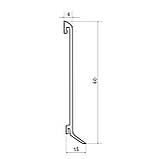 Накладний безклейовий плінтус 60/15, Анодований, фото 5