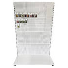 Стійка для насіння 2350х1200 мм, стелаж приставний Рістел, стелаж торговий перфорований, стелаж для пачок насіння, фото 5