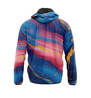 Куртка вітровка спортивна чоловіча «Хвилі фарби», фото 2