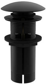 Донний клапан для раковини KOHLMAN CLICK-CLACK BLACK з переливом *