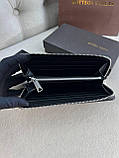 Чоловічий гаманець Bottega Veneta Cassette чорний гаманець на блискавці якість преміум, фото 4