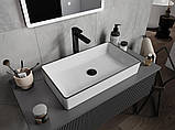 Умивальник (раковина) MEXEN NADIA 60 WHITE BLACK EDGE накладний, фото 3