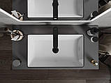 Умивальник (раковина) MEXEN NADIA 60 WHITE BLACK EDGE накладний, фото 5