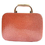 Набір косметики Фроузен Холодне серце рожева помада тіні набір для манікюру пензлі блискітки у валізі 20*8*14см (3605A), фото 6