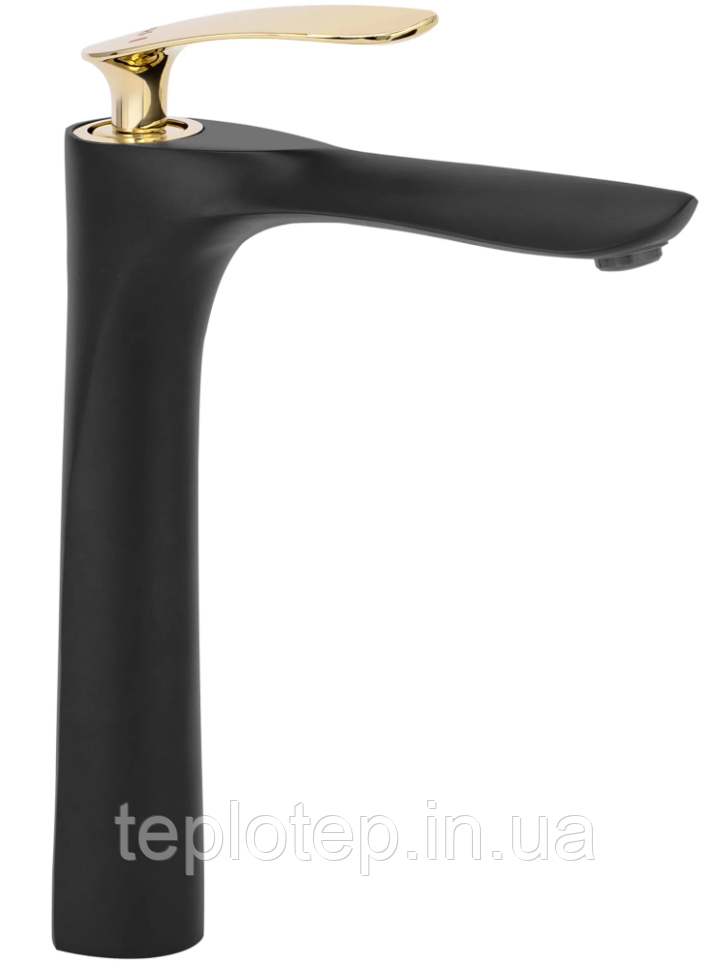 Змішувач для раковини (умивальника) REA ORBIT BLACK GOLD високий *