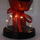 Букет з мильних троянд у колбі з підсвіткою, від батарейок / Троянди у колбі / Букет квітів у колбі / Мильні троянди, фото 7