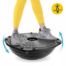 Балансувальна платформа 4FIZJO Bosu Ball 60 см Black (P-5905973402446), фото 4