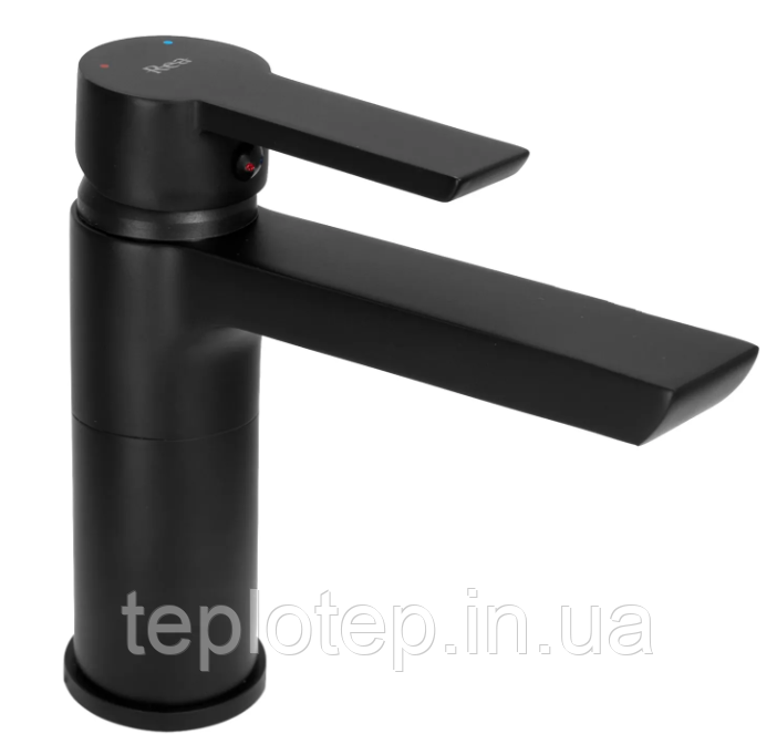 Змішувач для раковини (умивальника) REA ARGUS BLACK чорний низький