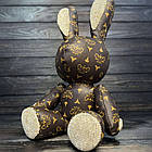 М'яка іграшка Кролик зі стразами, 40см / Декоративна іграшка заєць / Шкіряна іграшка кролик, фото 2