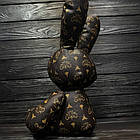 М'яка іграшка Кролик зі стразами, 40см / Декоративна іграшка заєць / Шкіряна іграшка кролик, фото 3