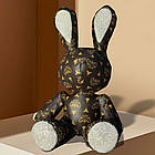 М'яка іграшка Кролик зі стразами, 40см / Декоративна іграшка заєць / Шкіряна іграшка кролик, фото 4