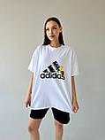 Футболка оверсайз (унісекс) adidas біла, фото 10