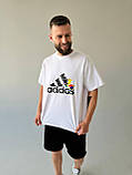 Футболка оверсайз (унісекс) adidas біла, фото 11