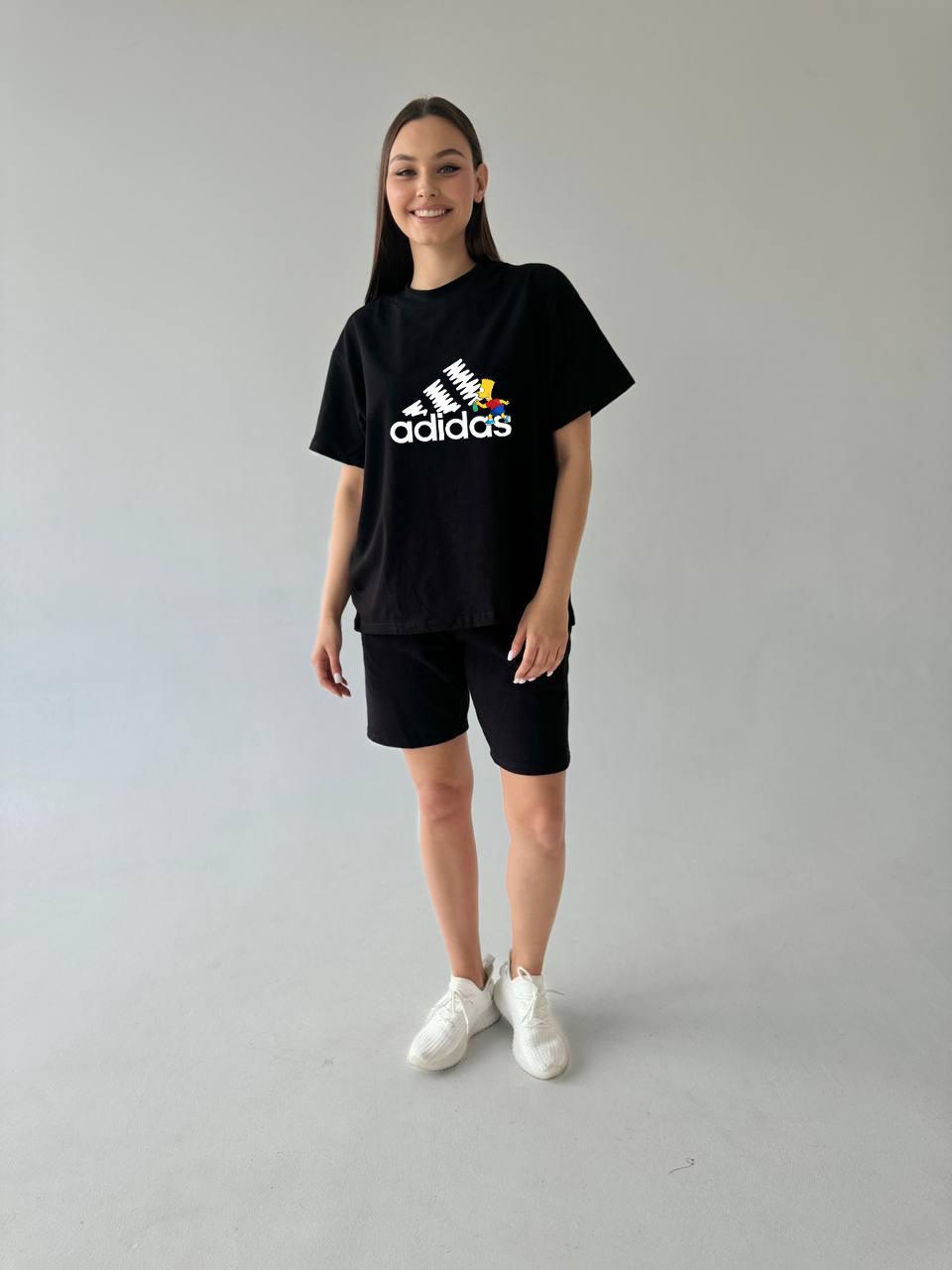 Футболка оверсайз (унісекс) adidas чорна