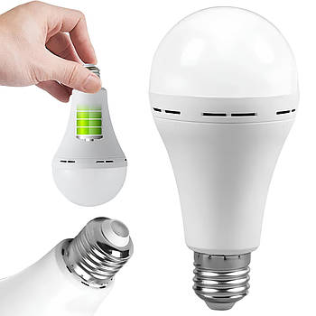 LED лампочка акумуляторна 7Вт (до 5 годин) в патрон Е27 / Аварійна лампа з акумулятором / Лед лампочка