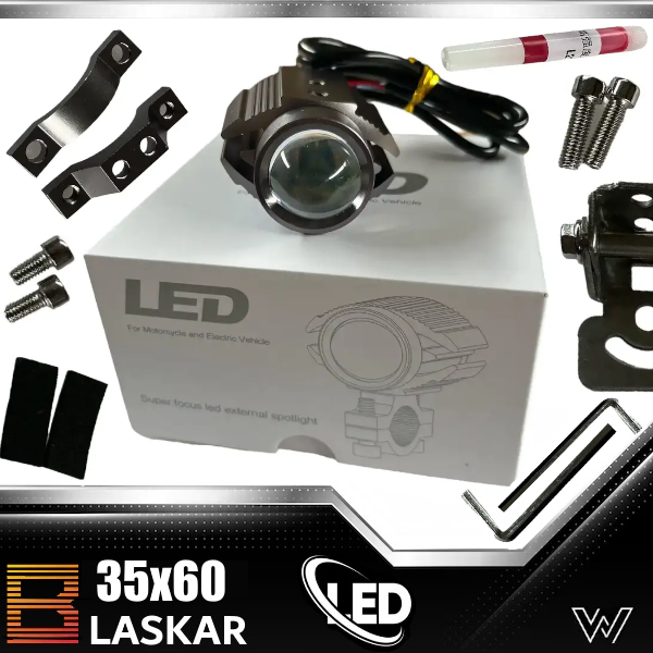Фара лінзована додаткова LED BLASKAR кругла 35х60 білий + жовтий із лінзою 1 шт.