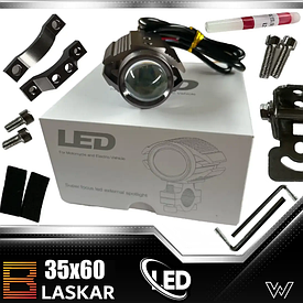 Фара лінзована додаткова LED BLASKAR кругла 35х60 білий + жовтий із лінзою 1 шт.