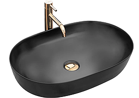 Умивальник (раковина) REA CLEO BLACK MATТ чорний накладний