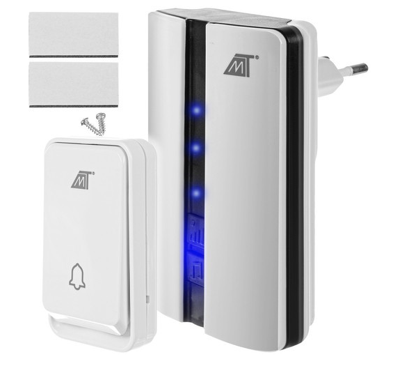 Бездротовий дверний дзвінок MALATEC Білий 23372, фото 1