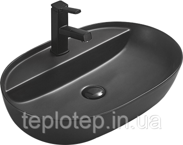 Умивальник (раковина) MEXEN ADEL 60 BLACK MATT чорний накладний