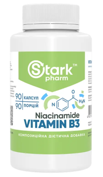 Niacinamide Vitamin B3 500 мг Stark Pharm 90 капсул