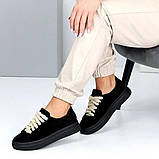 Кеди з натуральної замші, з акцентною шнурівкою, фото 2