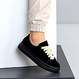 Кеди з натуральної замші, з акцентною шнурівкою, фото 4