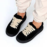 Кеди з натуральної замші, з акцентною шнурівкою, фото 8