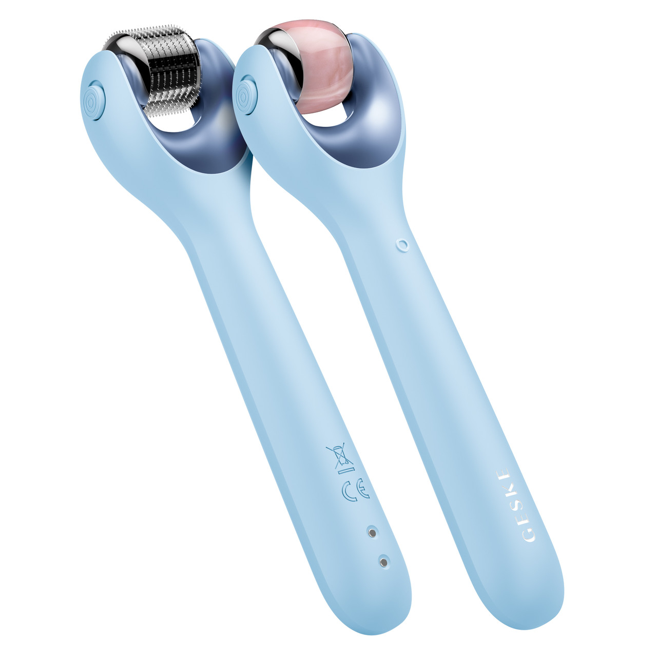 Електронний ролер для обличчя з мікроголками GESKE MicroNeedle Face Roller 9в1 aquamarine, фото 1