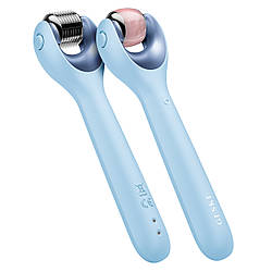 Електронний ролер для обличчя з мікроголками GESKE MicroNeedle Face Roller 9в1 aquamarine