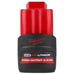 Аккумулятор MILWAUKEE M12 HB2.5 (HIGH OUTPUT) 2,5 АЧ, фото 1