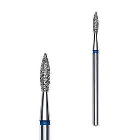 Фреза алмазна Staleks Expert полум'я гостре синє (2.1/8 мм), для манікюру та педикюру