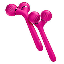 Електронний ультразвуковий ролик для обличчя та тіла GESKE Sonic Facial&Body Roller 4в1 magenta