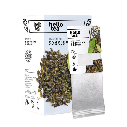 Зелений чай Hello tea "Молочний оолонг" фільтр-пак 20 шт, фото 1