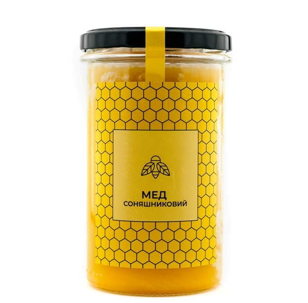 Мед соняшниковий 660 г ТМ Ahimsa. Збір 2024 року.