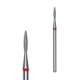 Фреза алмазна Staleks Expert полум'я гостре червоне (1.6/8 мм), для манікюру та педикюру