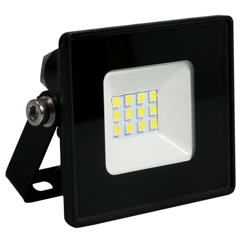 Прожектор свiтлодiодний LL-9010   10W   6400K 230V  Чорний  IP 65, фото 1