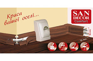ПЛІНТУС ПЛАСТИКОВИЙ ДЛЯ ПІДЛОГИ SAN DECOR COMFORT