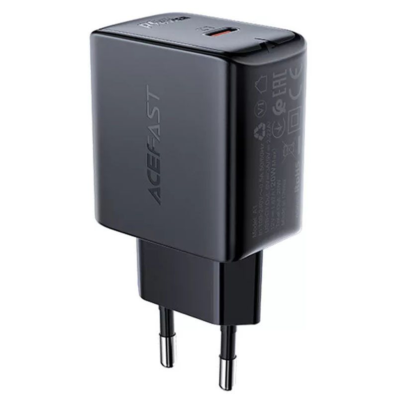 СЗУ Acefast A1 PD20W (1USB-C) Black, фото 1