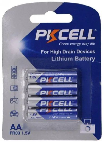 Батарейка літійна PkCell LiFe 1.5V AA/FR03-4B 4 шт